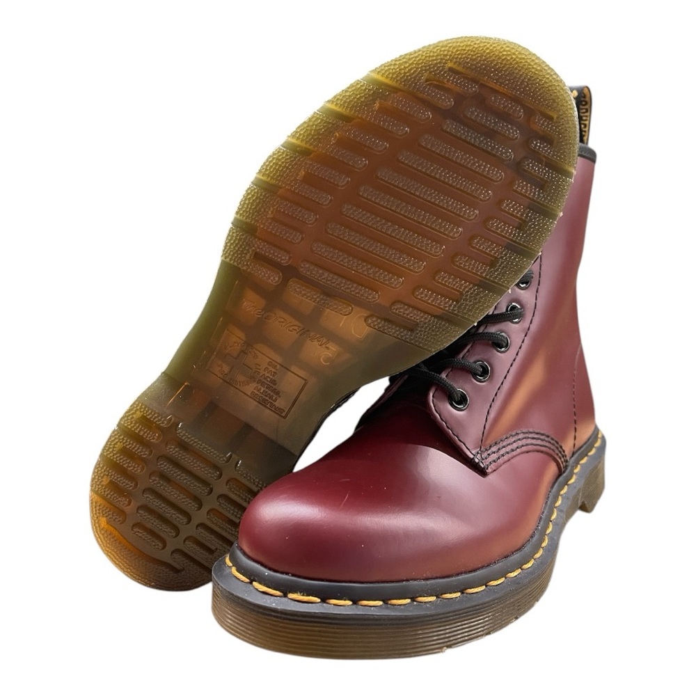 Dr.Martens 1460 SMOOTH LEATHER LACE UP BOOTS Cherry Red Size: 7